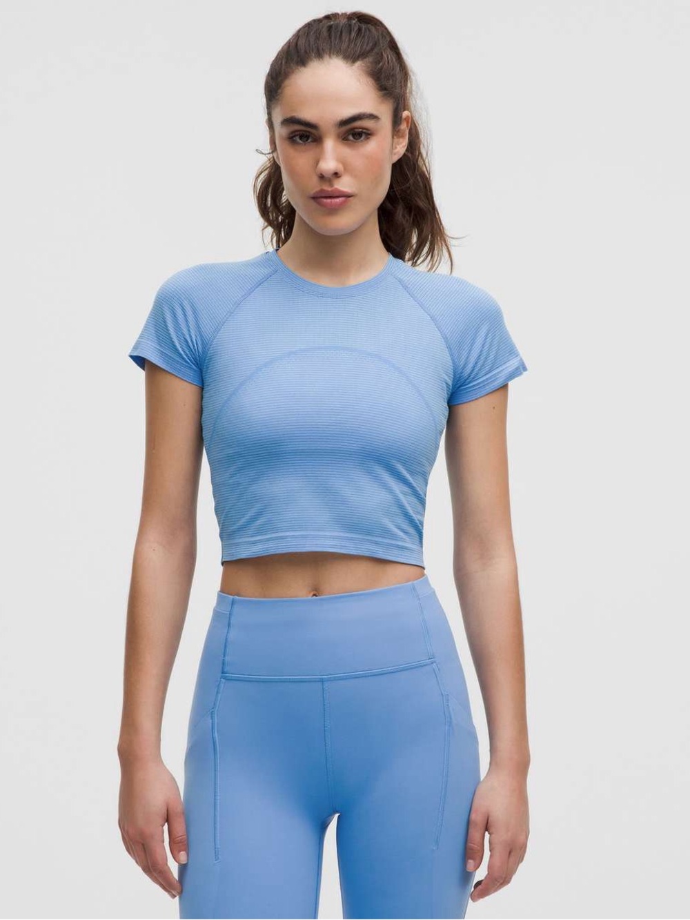 NEW LULULEMON SWIFTLY TECH CROPPED SHORT SLEEVE SHIRT